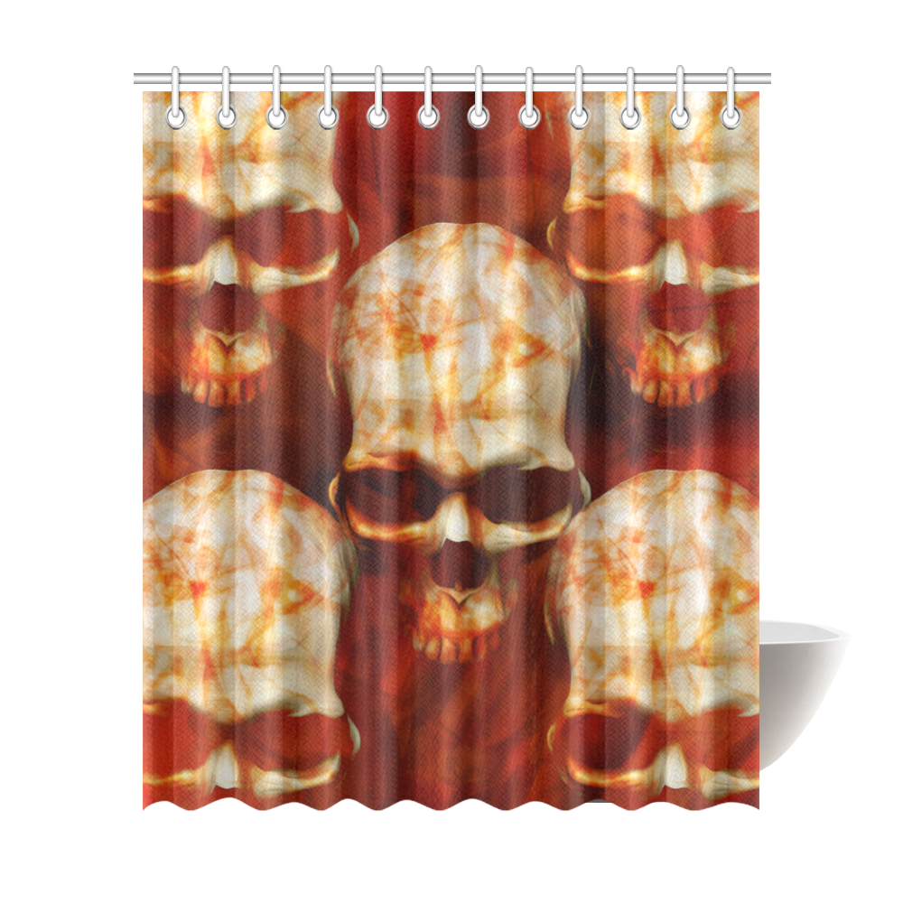 Marbled skulls Shower Curtain 72"x84"