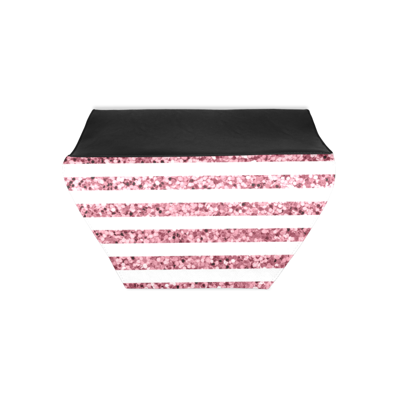 Pink Glitter Sparkle Stripes Clutch Bag (Model 1630)