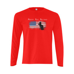 Honor Our Heroes On Memorial Day Sunny Men's T-shirt (long-sleeve) (Model T08)