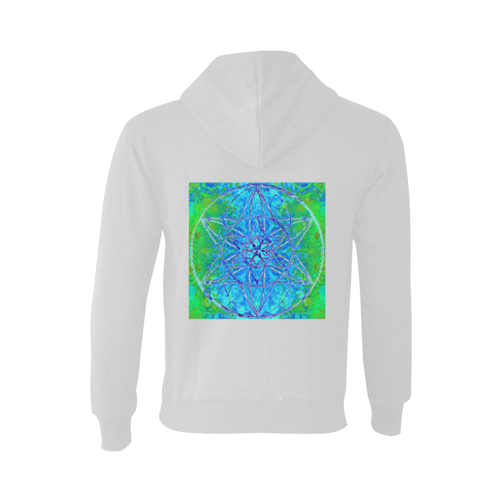 protection in nature colors-teal, blue and green Oceanus Hoodie Sweatshirt (NEW) (Model H03)