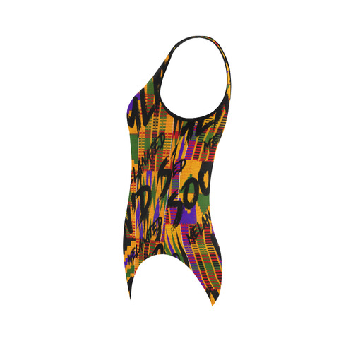 KENTE BATHING SUIT Vest One Piece Swimsuit (Model S04)