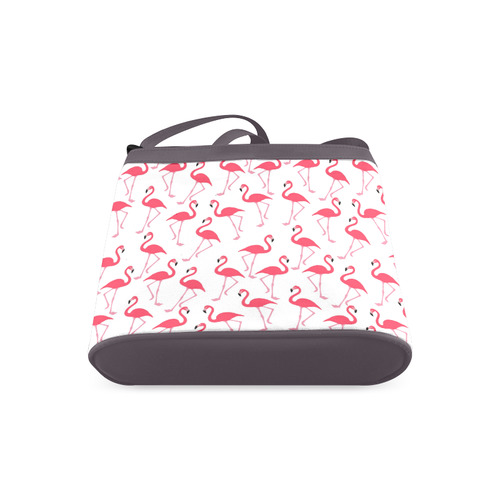 Flamingos on White Background Crossbody Bags (Model 1613)