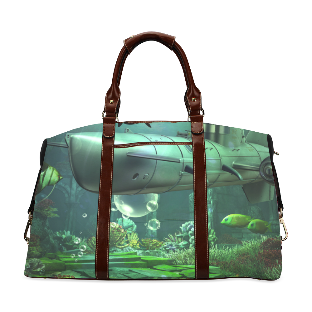 Awesome submarine with orca Classic Travel Bag (Model 1643) Remake