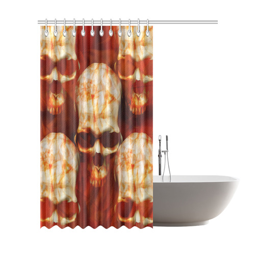 Marbled skulls Shower Curtain 72"x84"