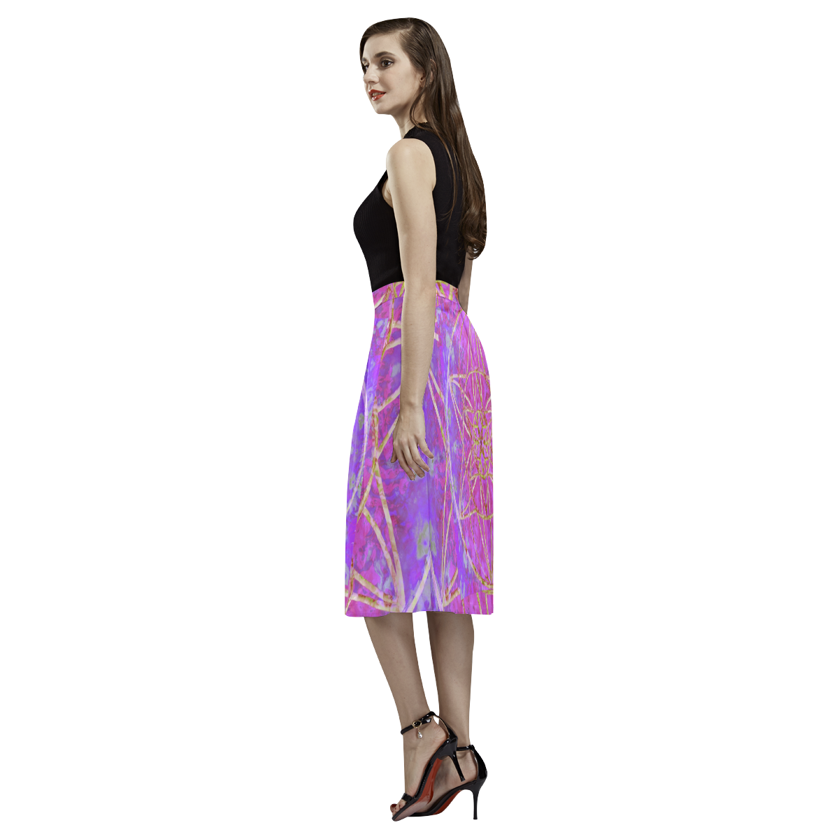 protection in purple colors Aoede Crepe Skirt (Model D16)