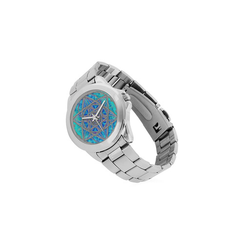 protection in blue harmony Unisex Stainless Steel Watch(Model 103)