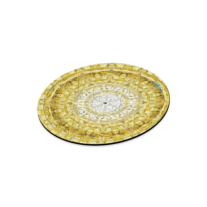 protection from Jerusalem of gold Round Mousepad