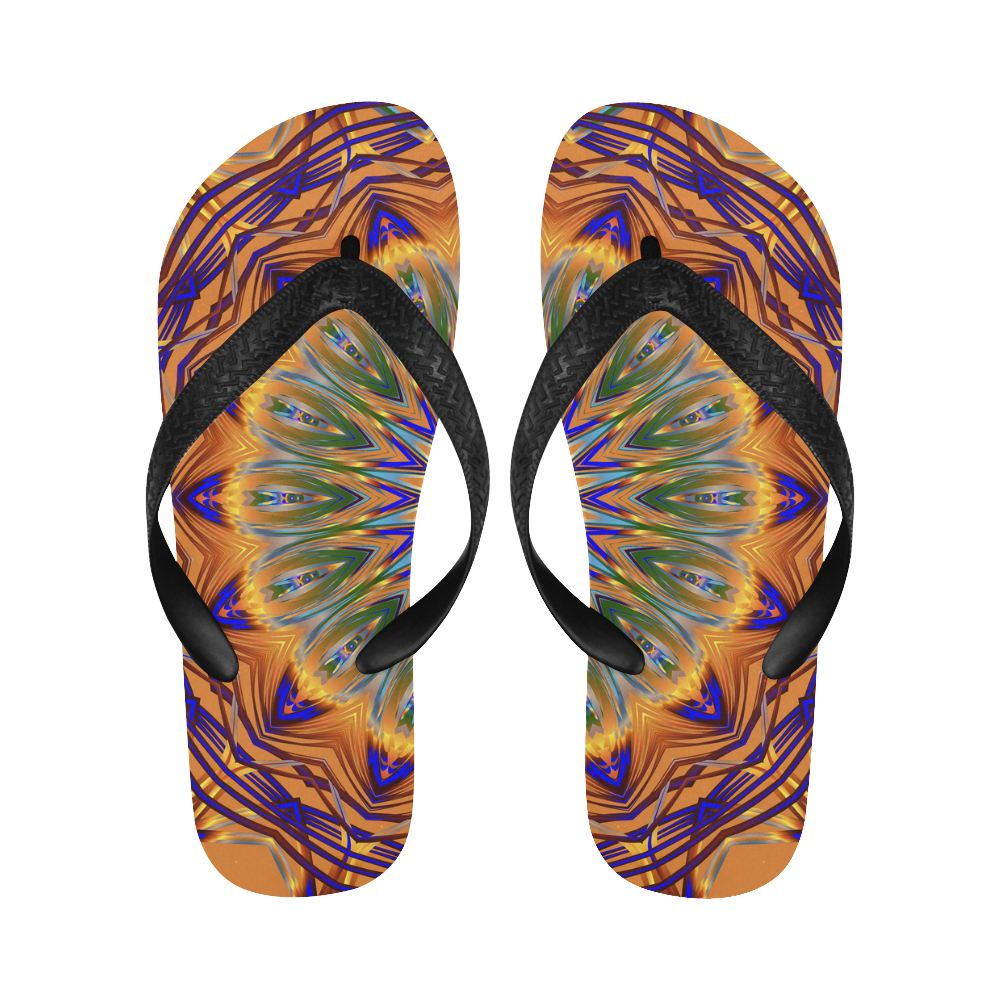 Sentinel Mandala Flip Flops for Men/Women (Model 040)