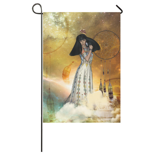 Wonderful indian with dreamcatcher Garden Flag 28''x40'' （Without Flagpole）