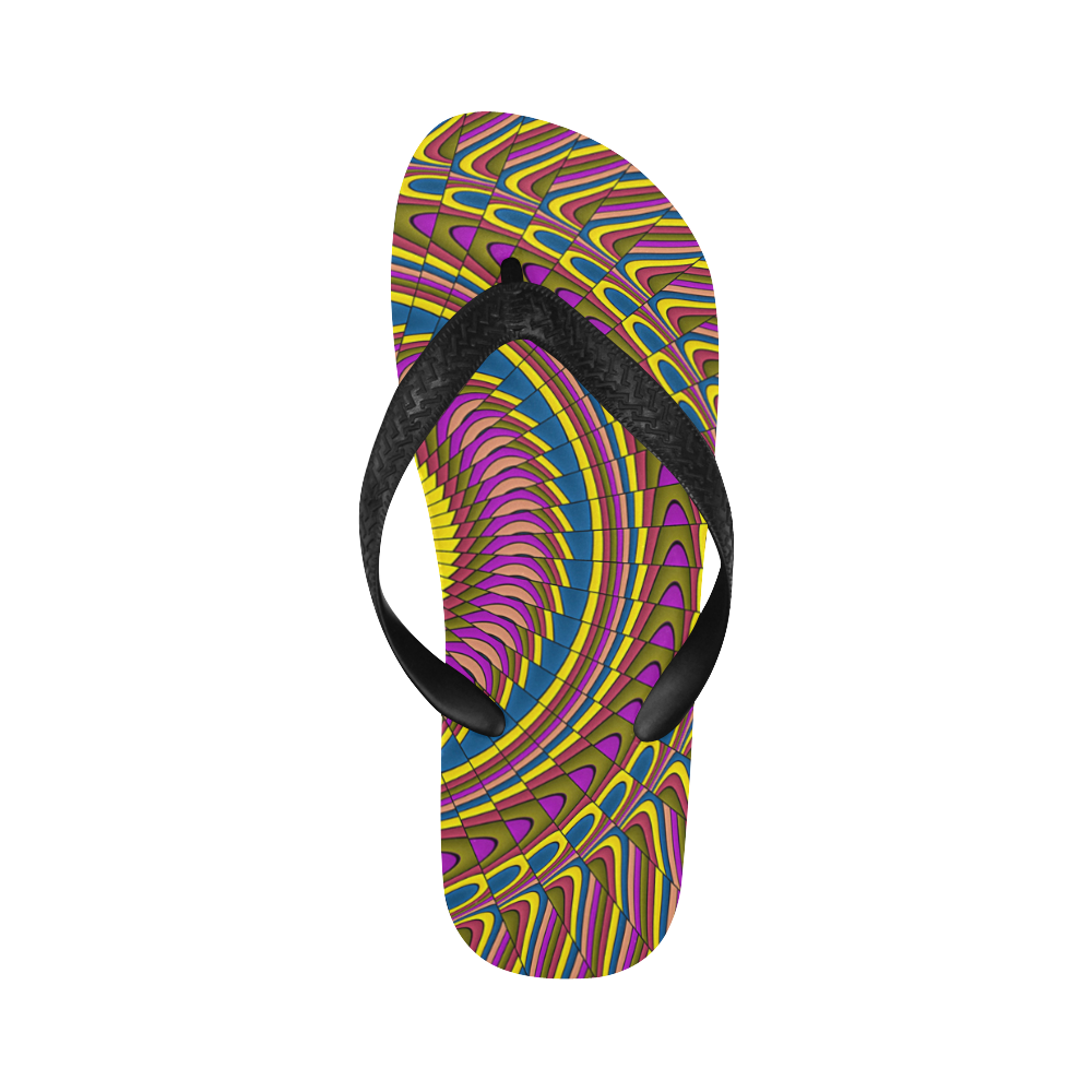 Ornament Mandala Flip Flops for Men/Women (Model 040)