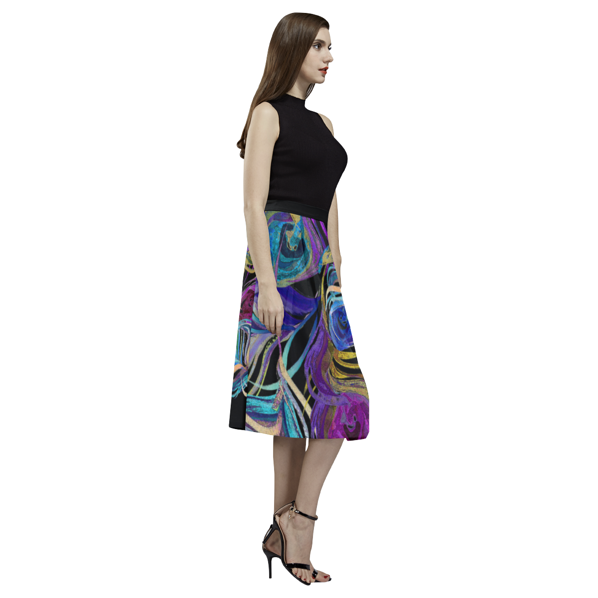 peacock3 Aoede Crepe Skirt (Model D16)