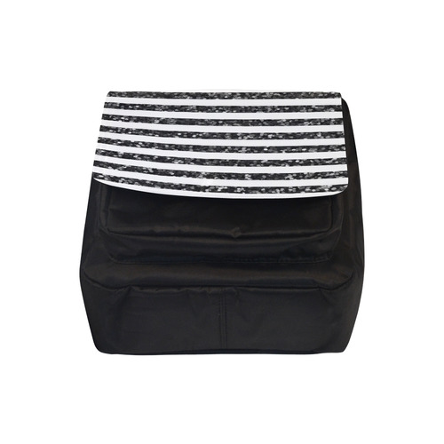 Black Glitter Sparkle Stripes Crossbody Nylon Bags (Model 1633)