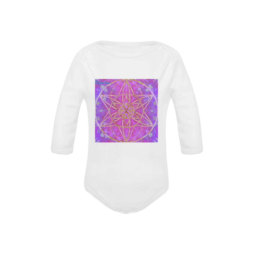 protection in purple colors Baby Powder Organic Long Sleeve One Piece (Model T27)