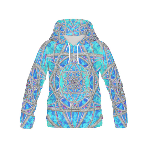 protection in blue harmony All Over Print Hoodie for Women (USA Size) (Model H13)