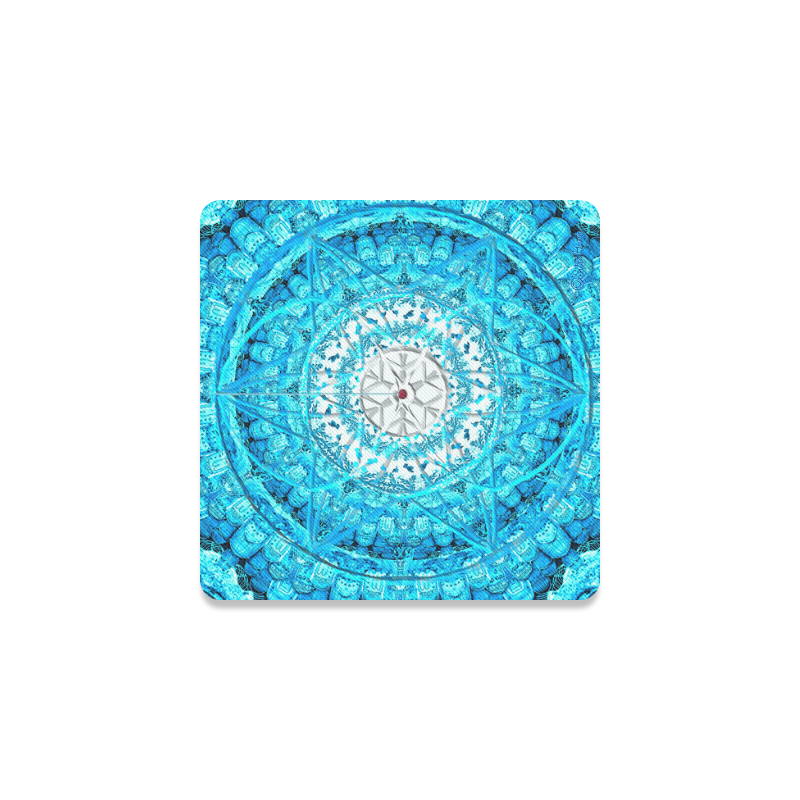 Protection from Jerusalem in blue Square Coaster