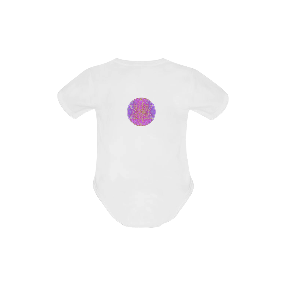 protection in purple colors Baby Powder Organic Short Sleeve One Piece (Model T28)