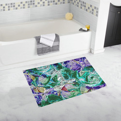 Floral glossy Chrome 01B by FeelGood Bath Rug 20''x 32''