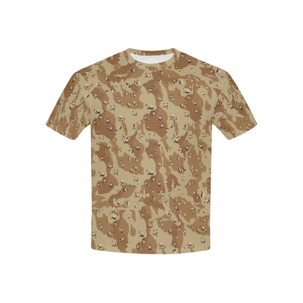 Desert Camouflage Military Pattern Kids' All Over Print T-shirt (USA Size) (Model T40)