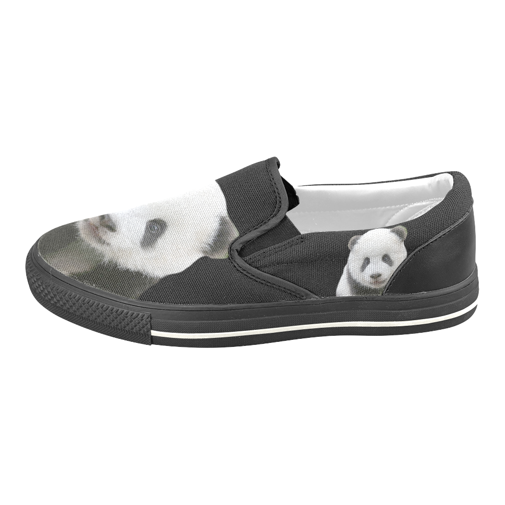 Panda Bear Slip-on Canvas Shoes for Kid (Model 019)
