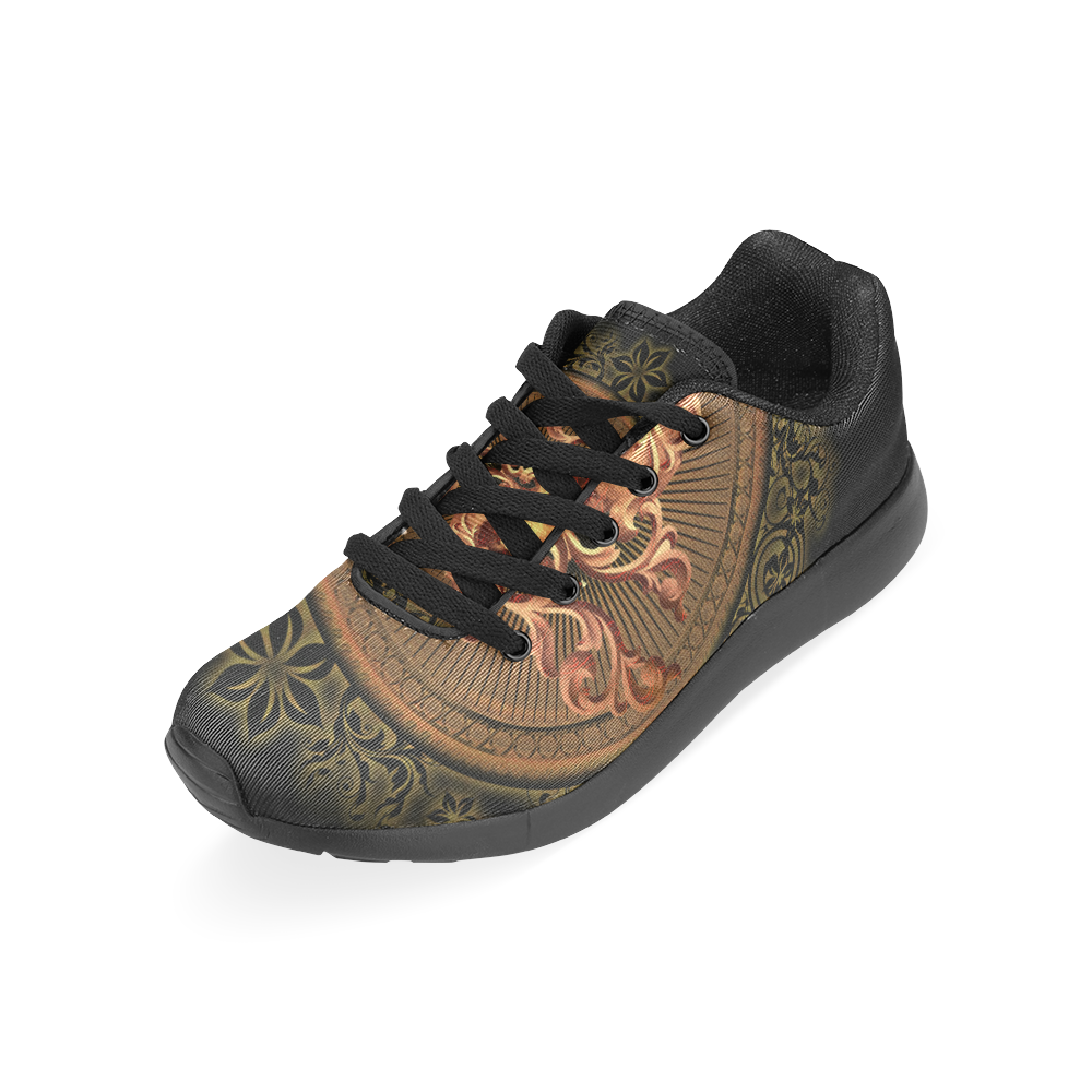 Amazing skull with floral elements Women’s Running Shoes (Model 020)