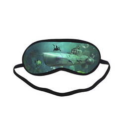 Awesome submarine with orca Sleeping Mask
