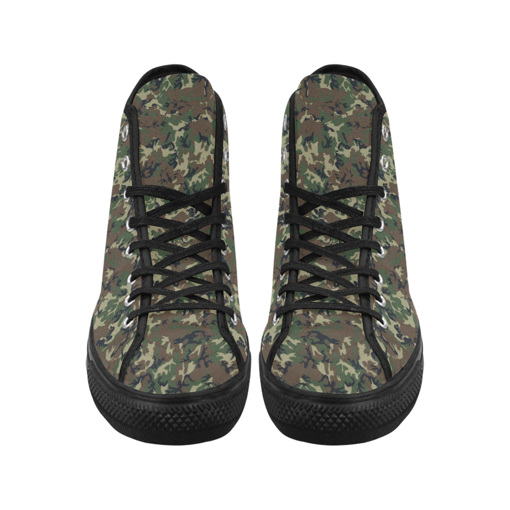 Forest Camouflage Military Pattern Vancouver H Men's Canvas Shoes (1013-1)