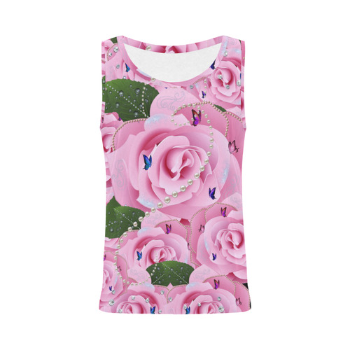 floral is the new black 1 All Over Print Tank Top for Women (Model T43)
