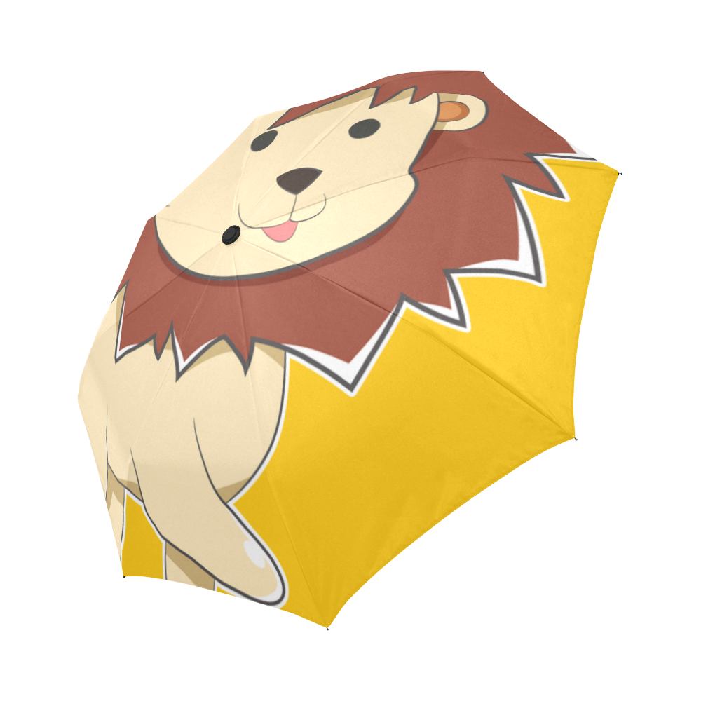 Happy Cartoon Baby Lion Auto-Foldable Umbrella (Model U04)