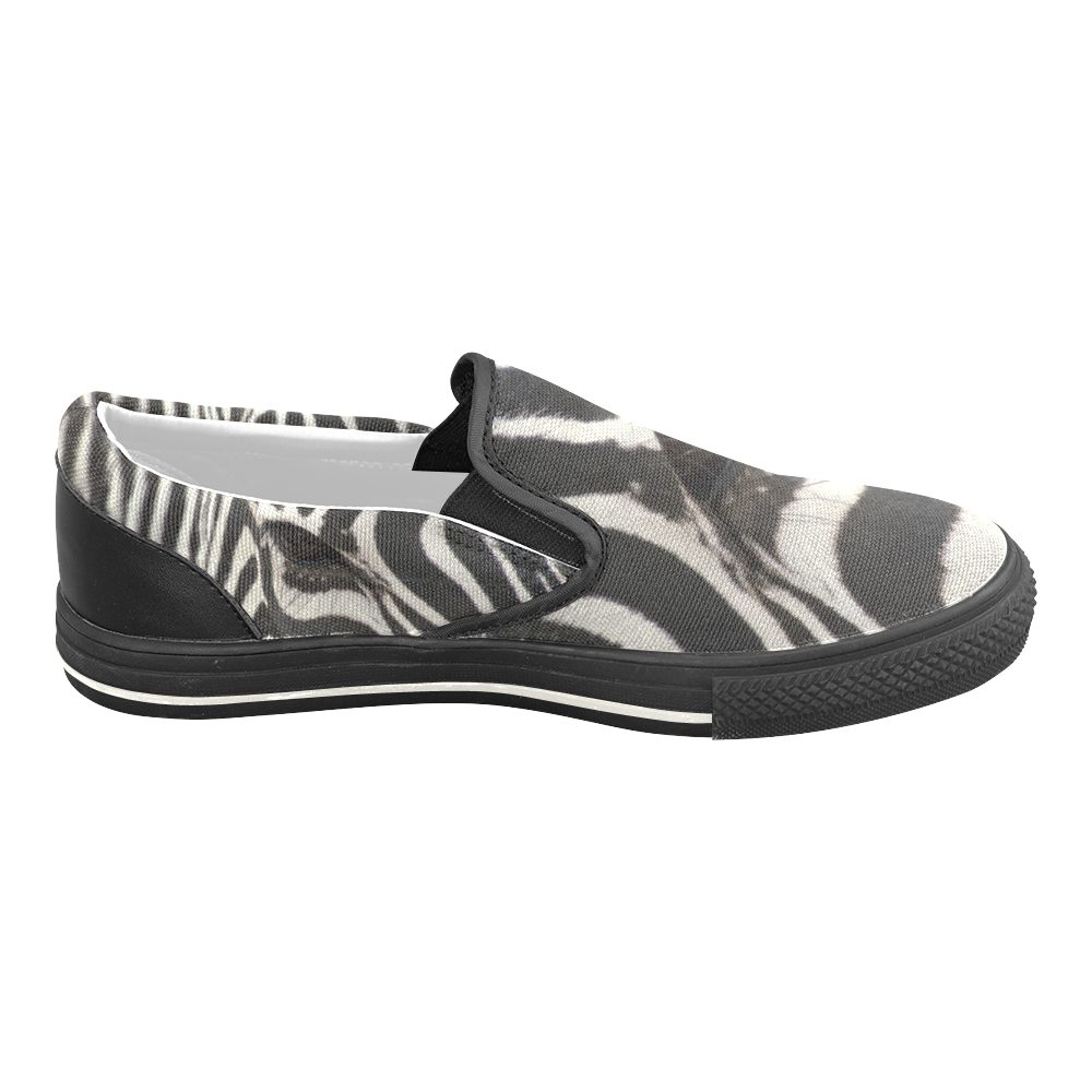 Zebra Slip-on Canvas Shoes for Kid (Model 019)