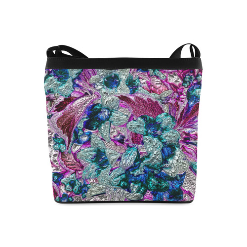 Floral, glossy Chrome 2C by FeelGood Crossbody Bags (Model 1613)