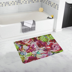 Floral glossy  Chrome 01C by FeelGood Bath Rug 20''x 32''