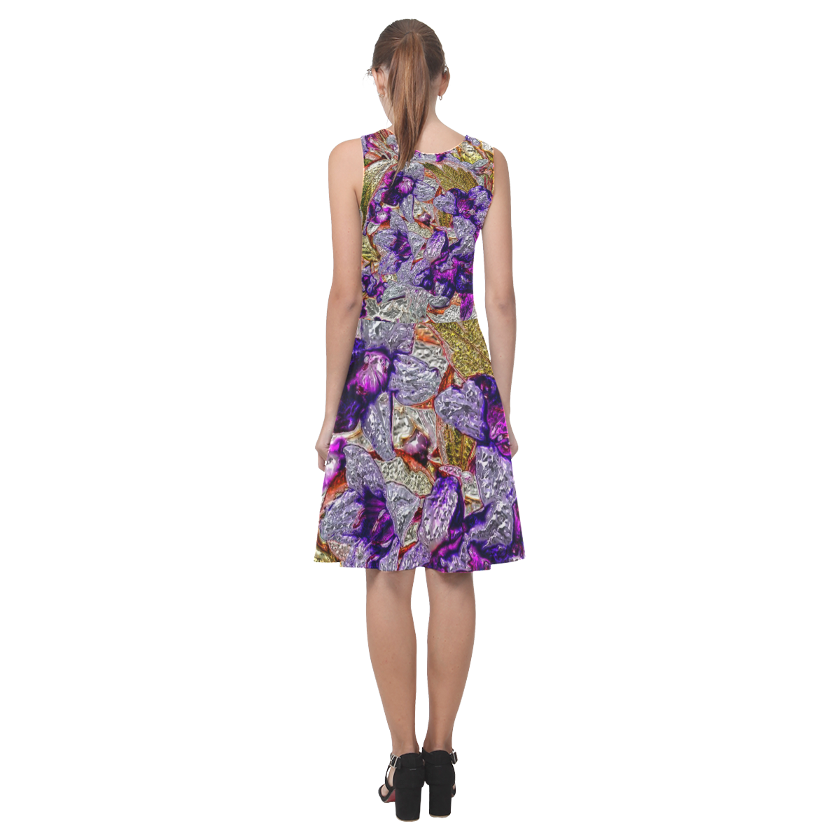 Floral glossy Chrome 2B by FeelGood Atalanta Casual Sundress(Model D04)