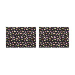 Watercolor Butterflies Black Edition Placemat 12’’ x 18’’ (Set of 2)