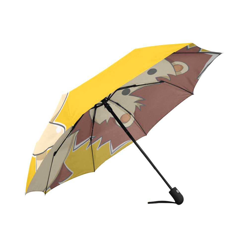 Happy Cartoon Baby Lion Auto-Foldable Umbrella (Model U04)