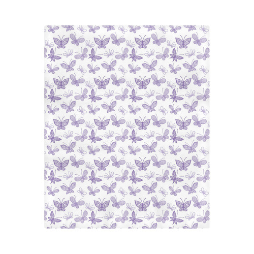 Cute Purple Butterflies Duvet Cover 86"x70" ( All-over-print)