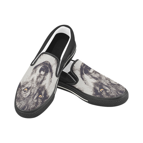 GREY WOLF Slip-on Canvas Shoes for Kid (Model 019)