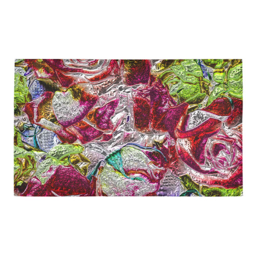 Floral glossy  Chrome 01C by FeelGood Azalea Doormat 30" x 18" (Sponge Material)