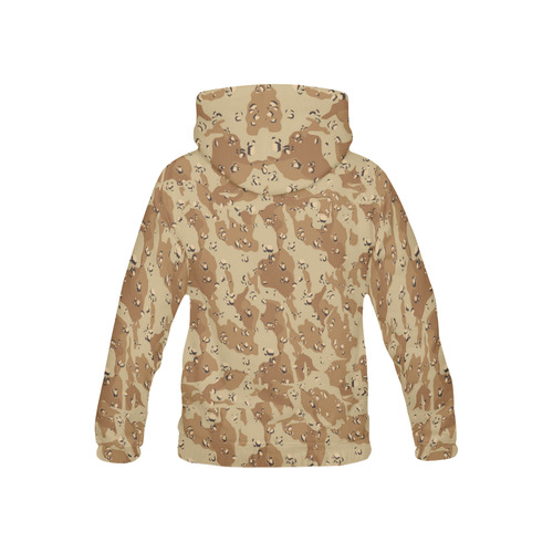 Desert Camouflage Military Pattern All Over Print Hoodie for Kid (USA Size) (Model H13)