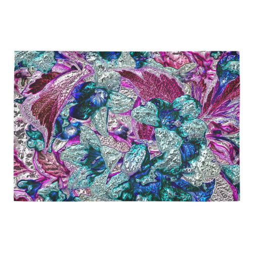 Floral, glossy Chrome 2C by FeelGood Azalea Doormat 24" x 16" (Sponge Material)