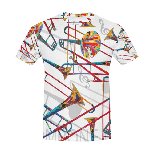 Colorful Trombone T shirt By Juleez All Over Print T-Shirt for Men (USA Size) (Model T40)
