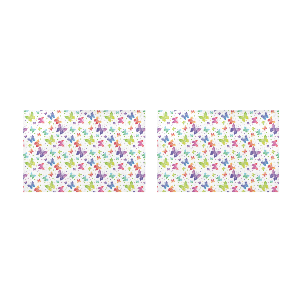 Colorful Butterflies Placemat 12’’ x 18’’ (Set of 2)