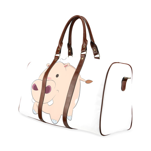 Happy Cartoon Baby Hippo Waterproof Travel Bag/Small (Model 1639)