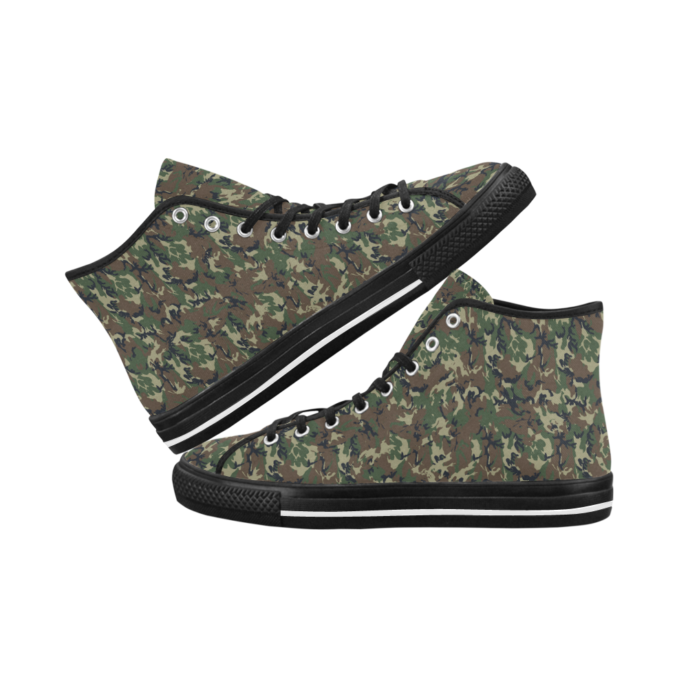 Forest Camouflage Military Pattern Vancouver H Men's Canvas Shoes (1013-1)