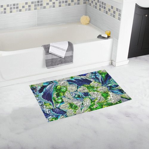 Floral glossy Chrome 2A by FeelGood Bath Rug 16''x 28''