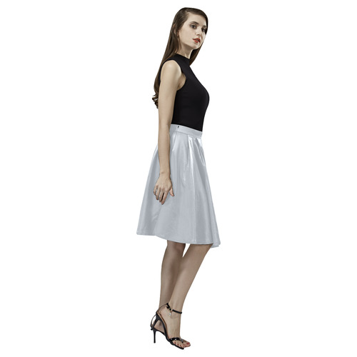 Pearl Blue Melete Pleated Midi Skirt (Model D15)