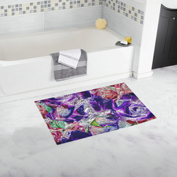 Floral glossy Chrome 01A by FeelGood Bath Rug 16''x 28''