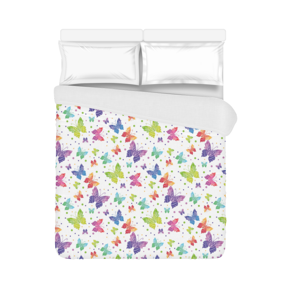 Colorful Butterflies Duvet Cover 86"x70" ( All-over-print)
