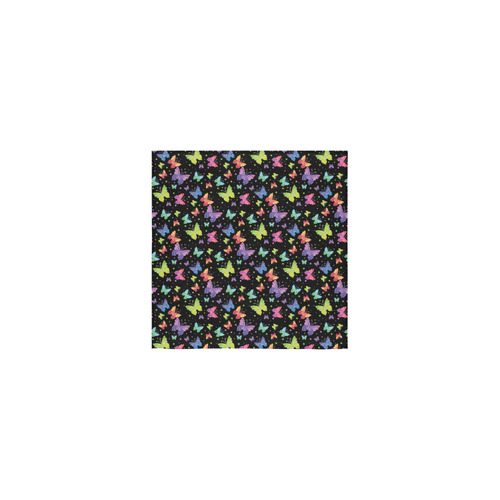 Colorful Butterflies Black Edition Square Towel 13“x13”