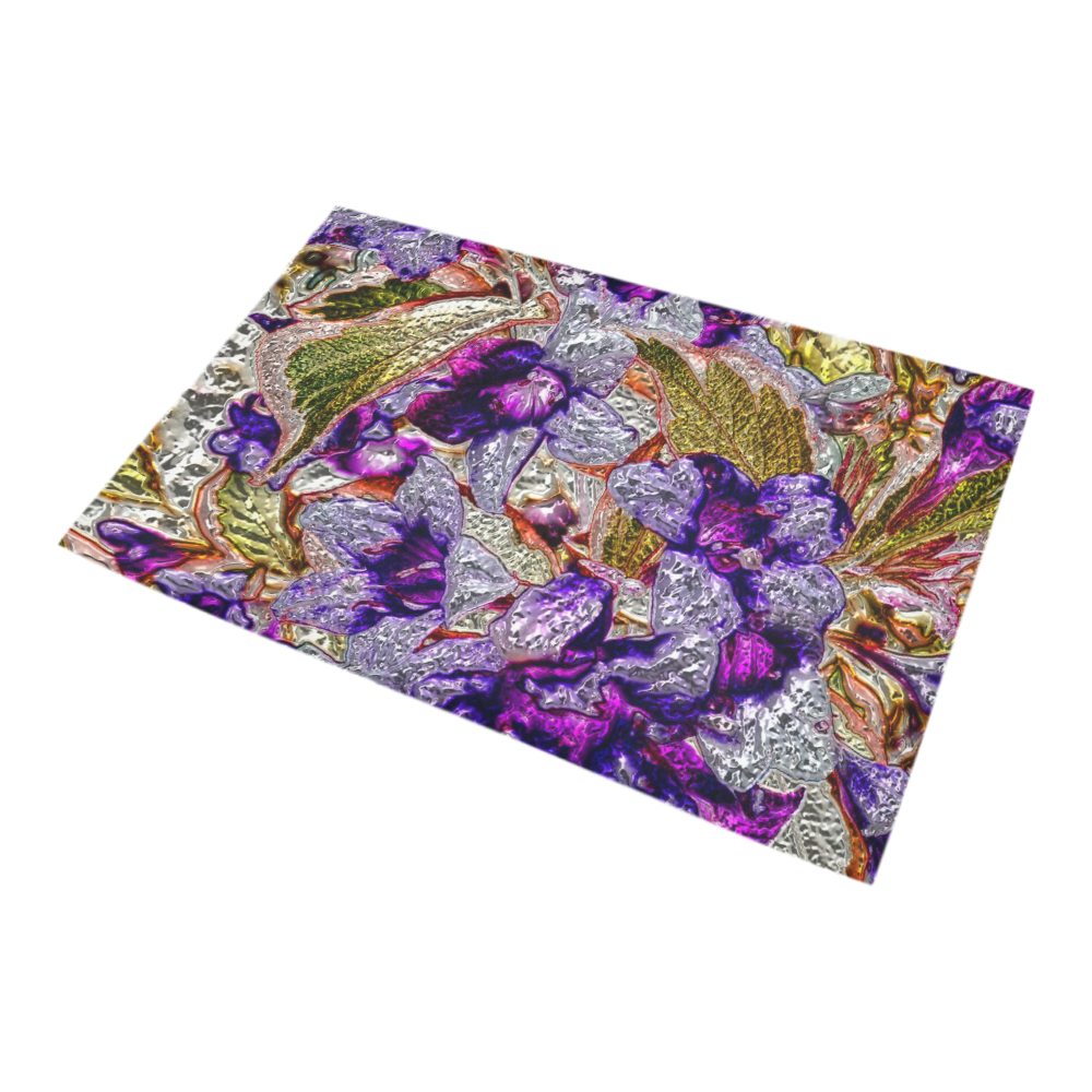 Floral glossy Chrome 2B by FeelGood Bath Rug 20''x 32''
