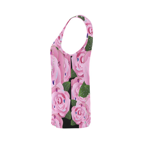 floral is the new black 1 All Over Print Tank Top for Women (Model T43)